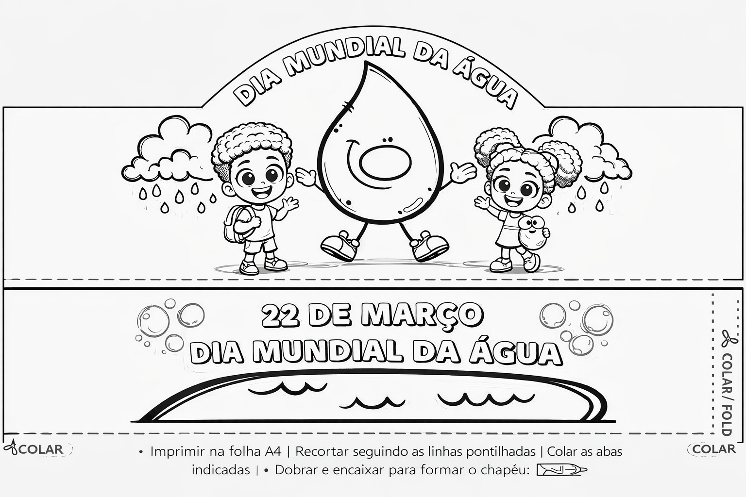 COROA PARA IMPRIMIR DIA MUNDIAL DA ÁGUA – Nanaeduca