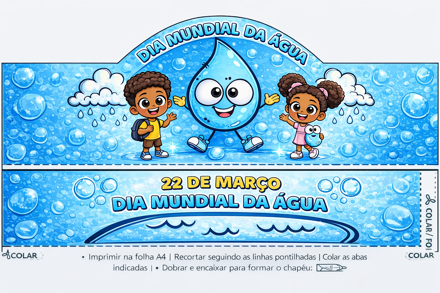 COROA PARA IMPRIMIR DIA MUNDIAL DA ÁGUA