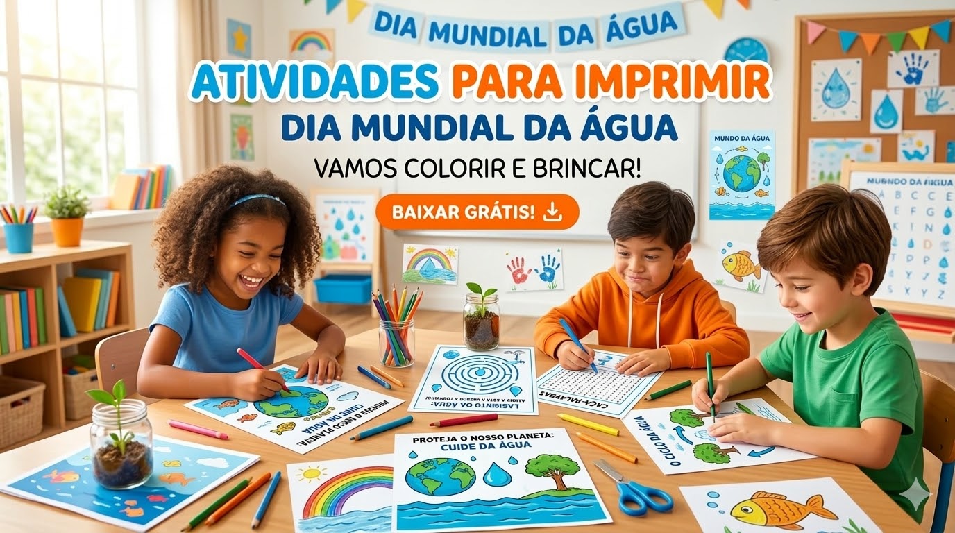 ATIVIDADES PARA IMPRIMIR DIA MUNDIAL DA ÁGUA