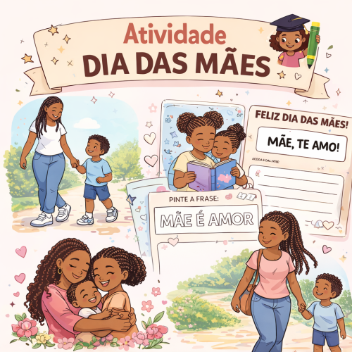 🖨️ 5 Atividades para Imprimir – Dia das Mães (Educação Infantil)