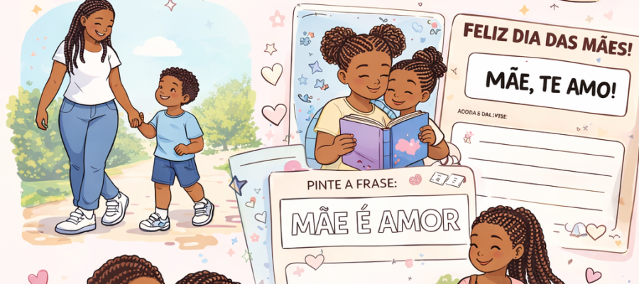 🖨️ 5 Atividades para Imprimir – Dia das Mães (Educação Infantil)
