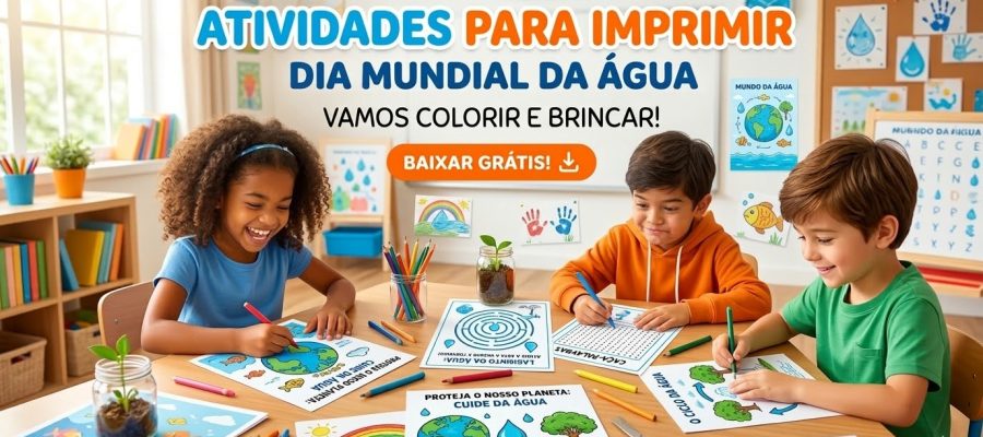 ATIVIDADES PARA IMPRIMIR DIA MUNDIAL DA ÁGUA