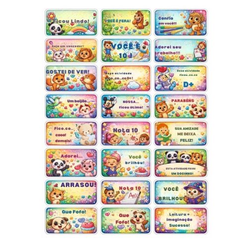 Adesivo pedagógico para imprimir ( Visto)