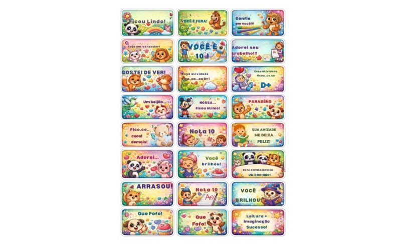 Adesivo pedagógico para imprimir ( Visto)