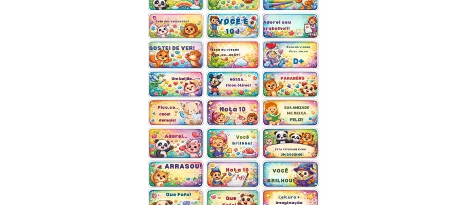 Adesivo pedagógico para imprimir ( Visto)