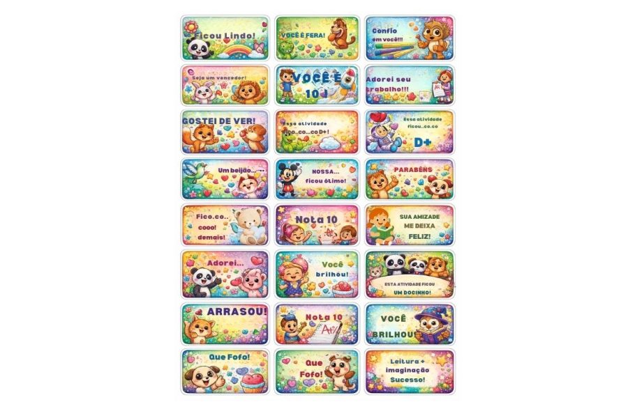 Adesivo pedagógico para imprimir ( Visto)