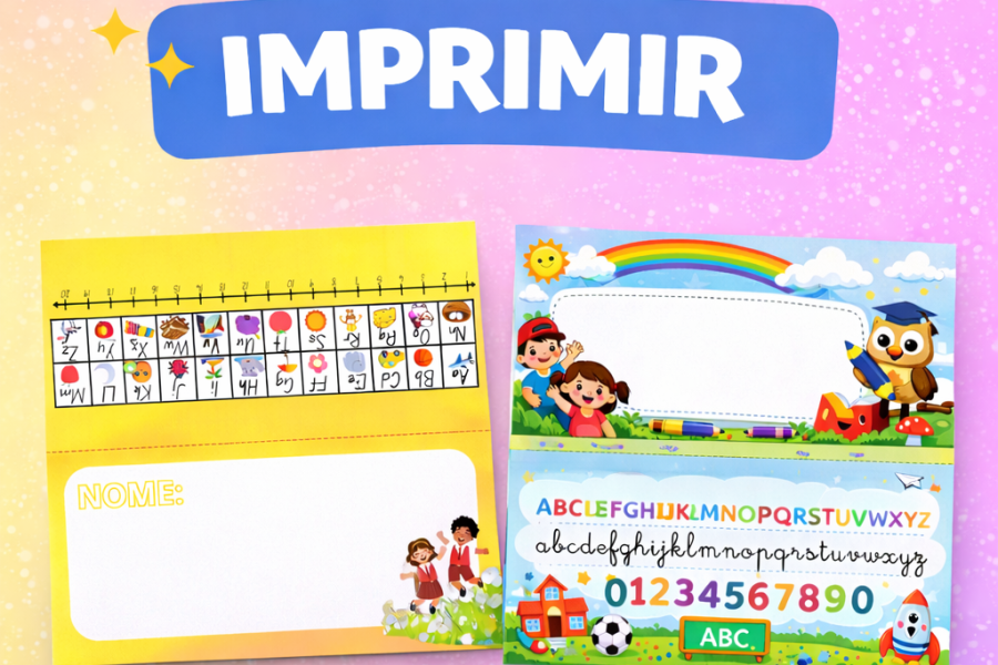 4 Modelos de crachás para trabalhar o nome das crianças